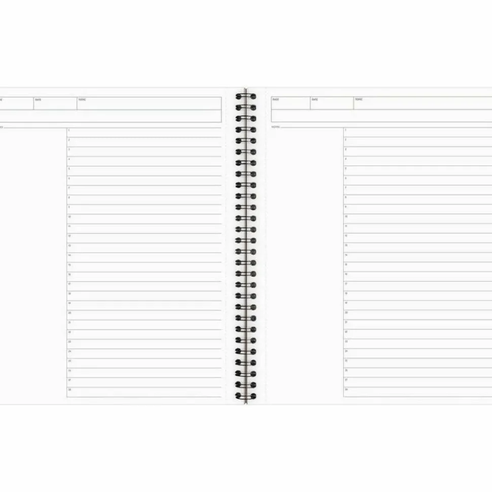 Cambridge Limited 30% Recycled Business Notebook, 8 1/4" x 11", 1 Subject, Wide Ruled, 80 Sheets, Black (06064)