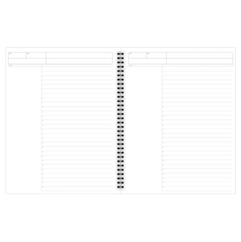 Cambridge Limited 30% Recycled Business Notebook, 8 1/4" x 11", 1 Subject, Wide Ruled, 80 Sheets, Black (06064)
