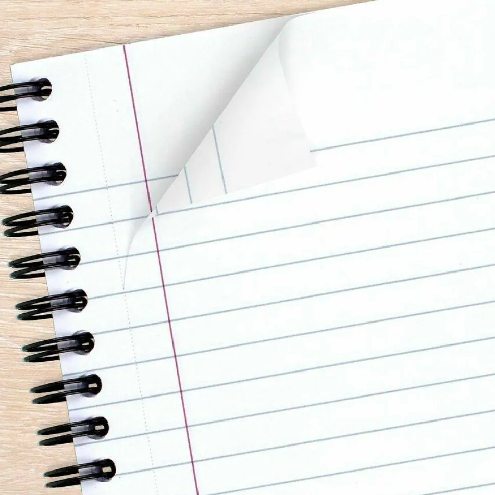 Cambridge Limited 30% Recycled Business Notebook, 6 5/8" x 9 1/2", 1 Subject, Legal Ruled, 80 Sheets, Black (06672)