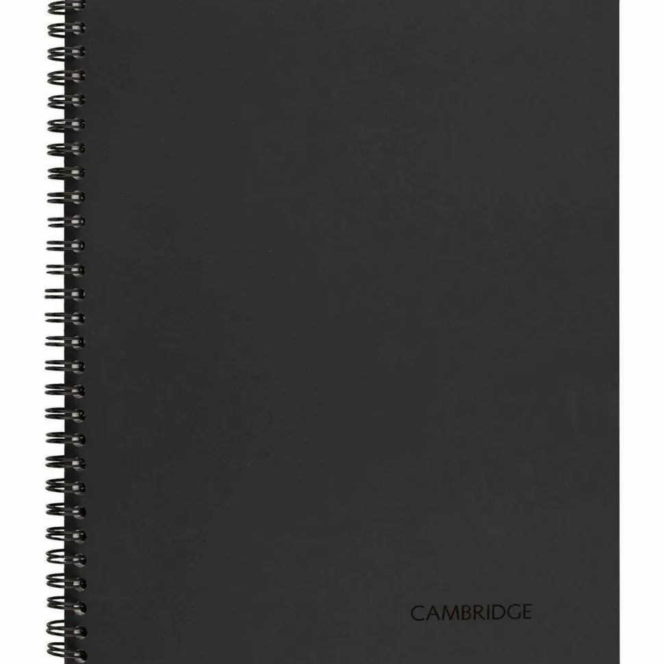 Cambridge Limited 30% Recycled Business Notebook, 6 5/8" x 9 1/2", 1 Subject, Legal Ruled, 80 Sheets, Black (06672)
