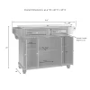 Cambridge Granite Top Full Size Kitchen Island/Cart