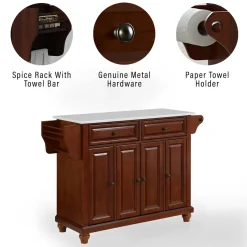 Cambridge Granite Top Full Size Kitchen Island/Cart