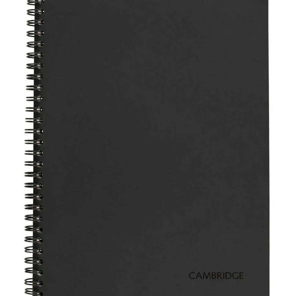 Cambridge Limited QuickNotes Action Planner Legal Pad, 7 1/2" x 9 1/2", 30% Recycled, Black, 80 Sheets, Undated Calendar