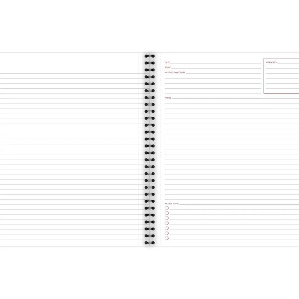 Cambridge Limited 30% Recycled Business Notebook, 8 1/2" x 11", 1 Subject, Legal Ruled, 80 Sheets, Black (06132)
