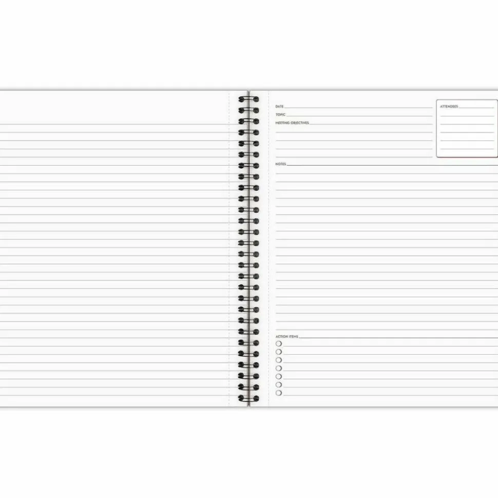 Cambridge Limited 30% Recycled Business Notebook, 8 1/2" x 11", 1 Subject, Legal Ruled, 80 Sheets, Black (06132)