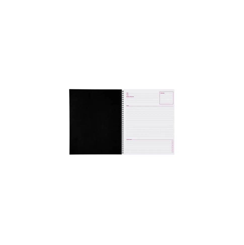 Cambridge Limited 30% Recycled Business Notebook, 8 1/2" x 11", 1 Subject, Legal Ruled, 80 Sheets, Black (06132)