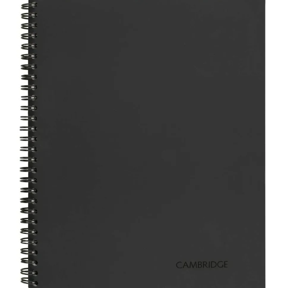 Cambridge Limited 30% Recycled Business Notebook, 8 1/2" x 11", 1 Subject, Legal Ruled, 80 Sheets, Black (06132)