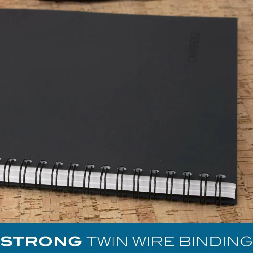 Cambridge Limited 30% Recycled Business Notebook, 8 1/2" x 11", 1 Subject, Legal Ruled, 80 Sheets, Black (06132)