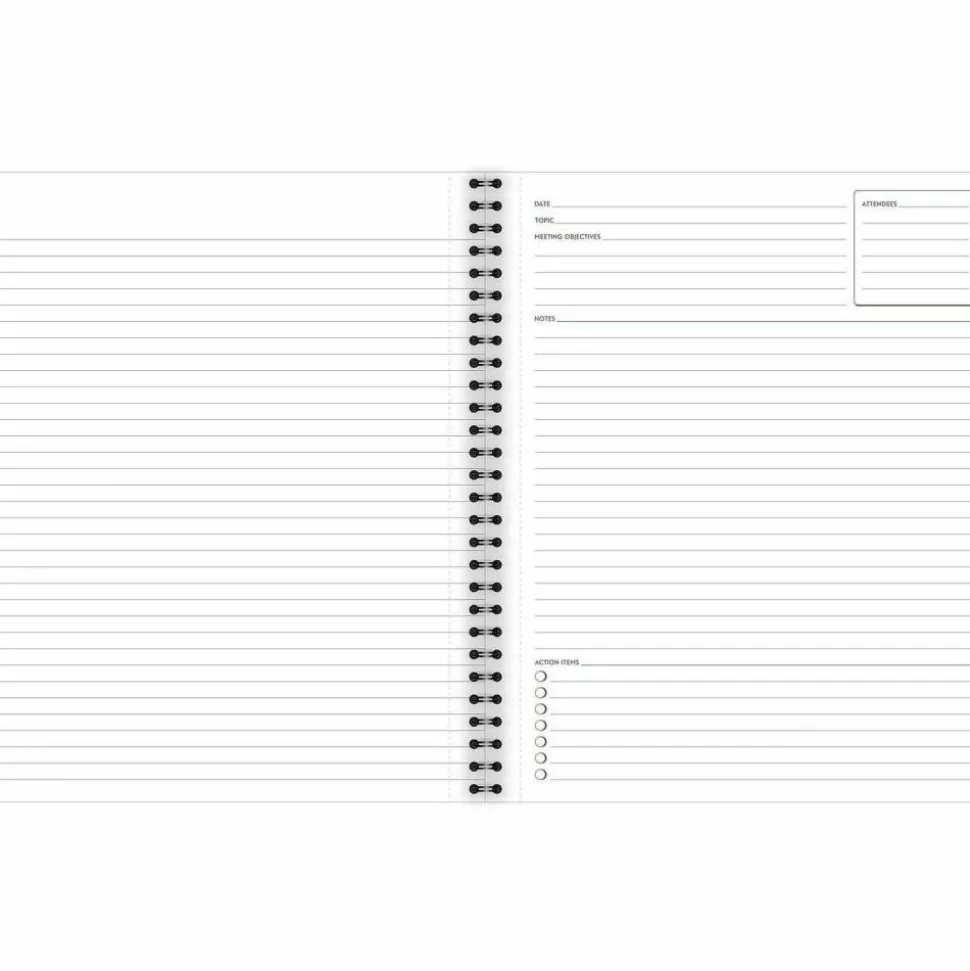 Cambridge Limited 30% Recycled Business Notebook, 8 1/2" x 11", 1 Subject, Legal Ruled, 80 Sheets, Black (06132)