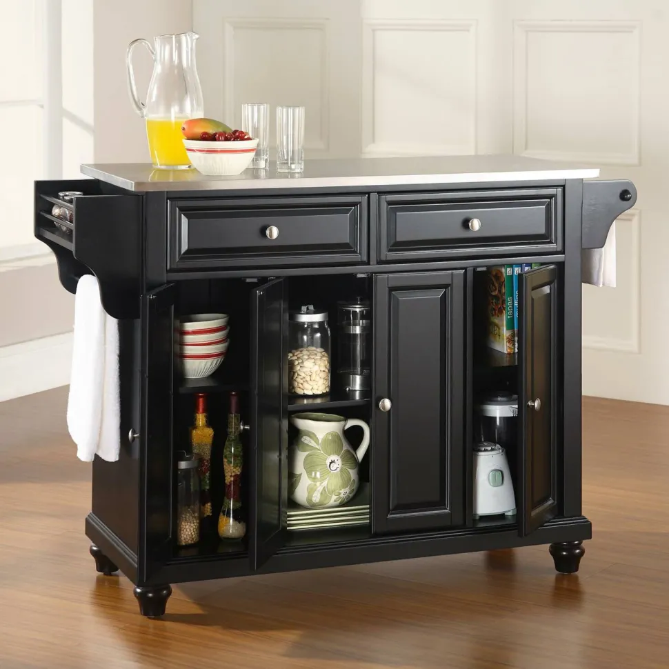 Cambridge Stainless Steel Top Full Size Kitchen Island/Cart