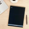 Cambridge Stiff-Back Wire Bound Notebook, 8-1/2" x 11-3/4", Legal Ruled, 70 Sheets, Canary/Blue