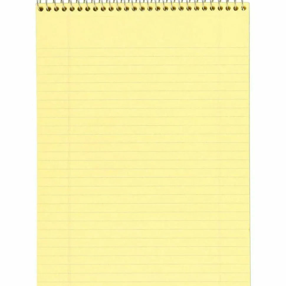 Cambridge Stiff-Back Wire Bound Notebook, 8-1/2" x 11-3/4", Legal Ruled, 70 Sheets, Canary/Blue