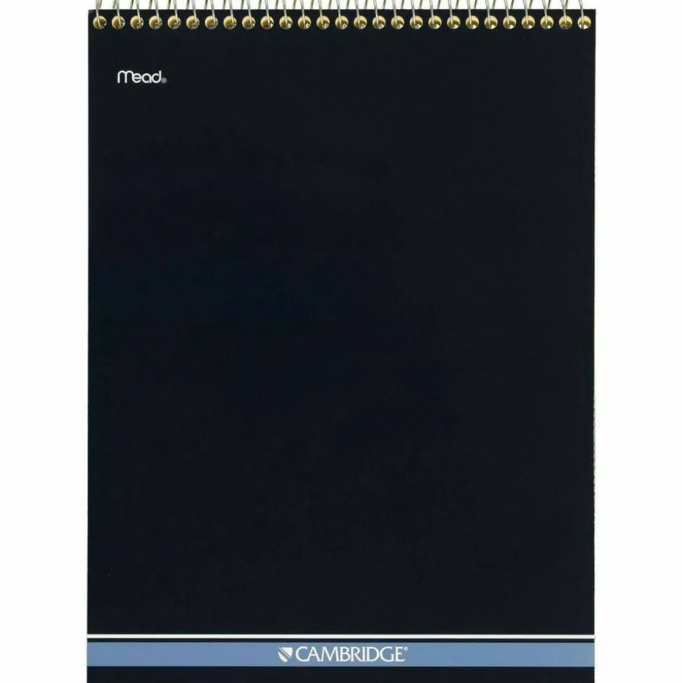 Cambridge Stiff-Back Wire Bound Notebook, 8-1/2" x 11-3/4", Legal Ruled, 70 Sheets, Canary/Blue