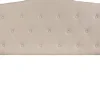Cambridge Tufted Upholstered Full Size Headboard in Beige Fabric