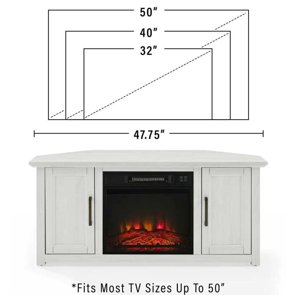 Camden 48" Corner Tv Stand W/Fireplace