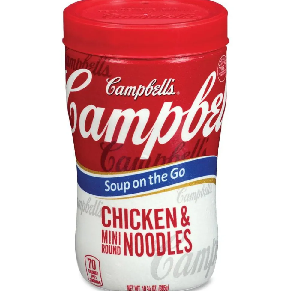 Campbell's Soup At Hand, Chicken With Mini Noodles, 10.75 Oz, Box Of 8
