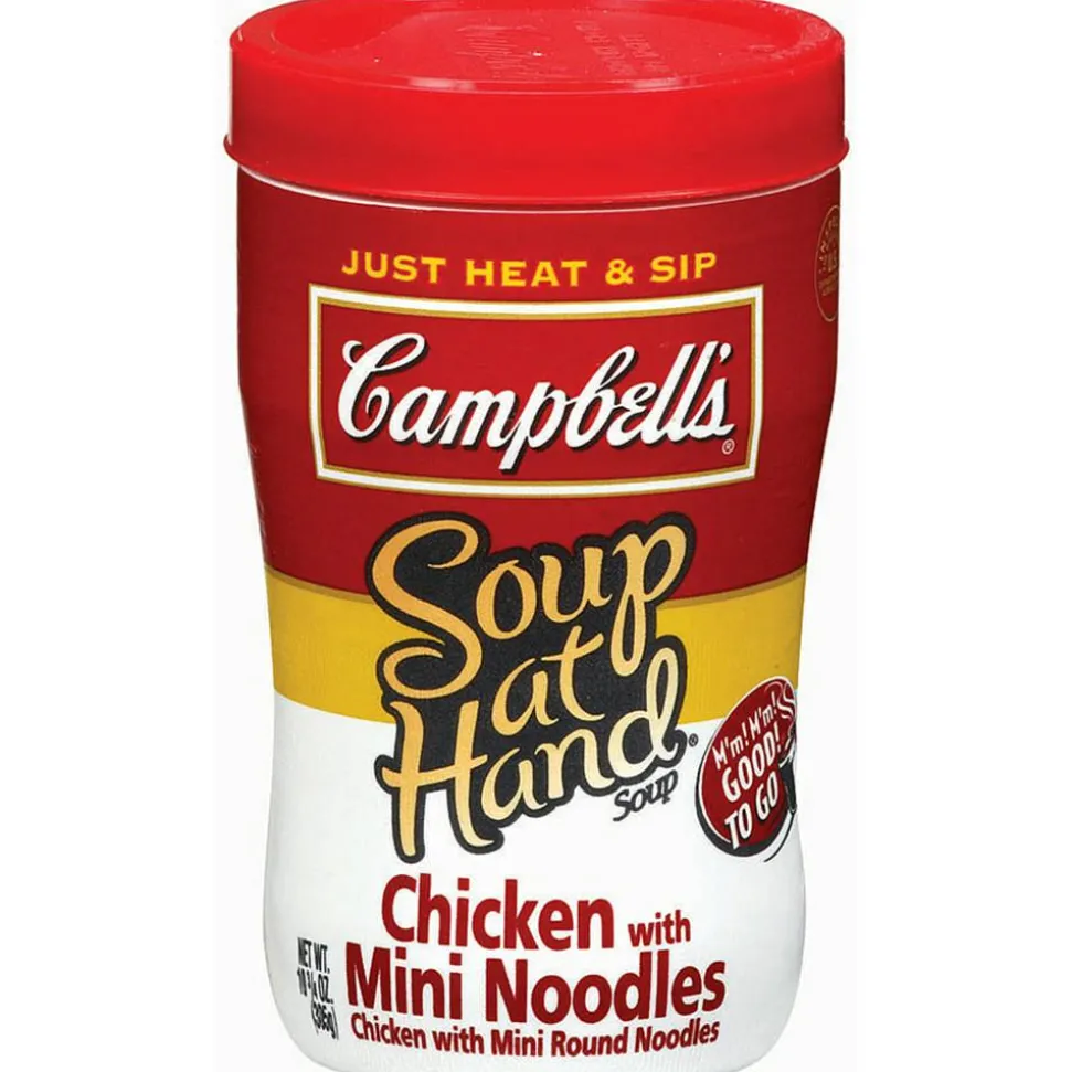 Campbell's Soup At Hand, Chicken With Mini Noodles, 10.75 Oz, Box Of 8