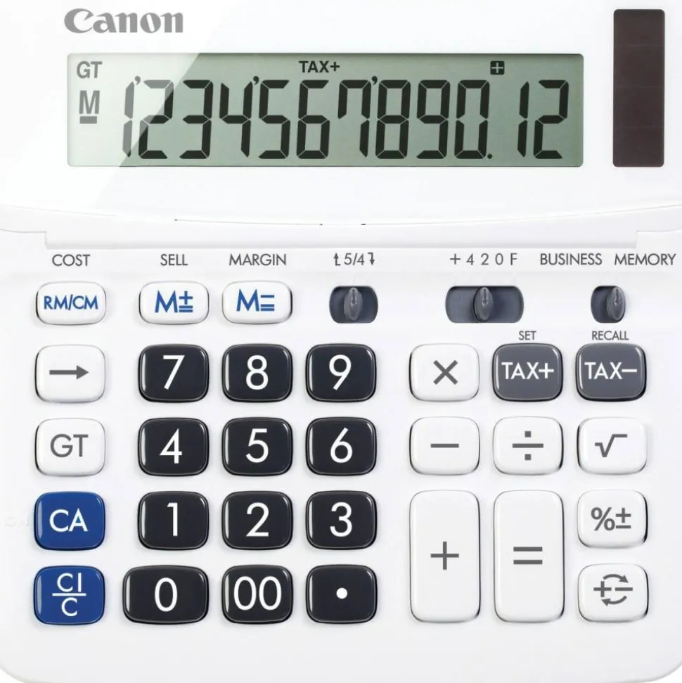 Canon TX-220TSII Portable Display Calculator, White, 1