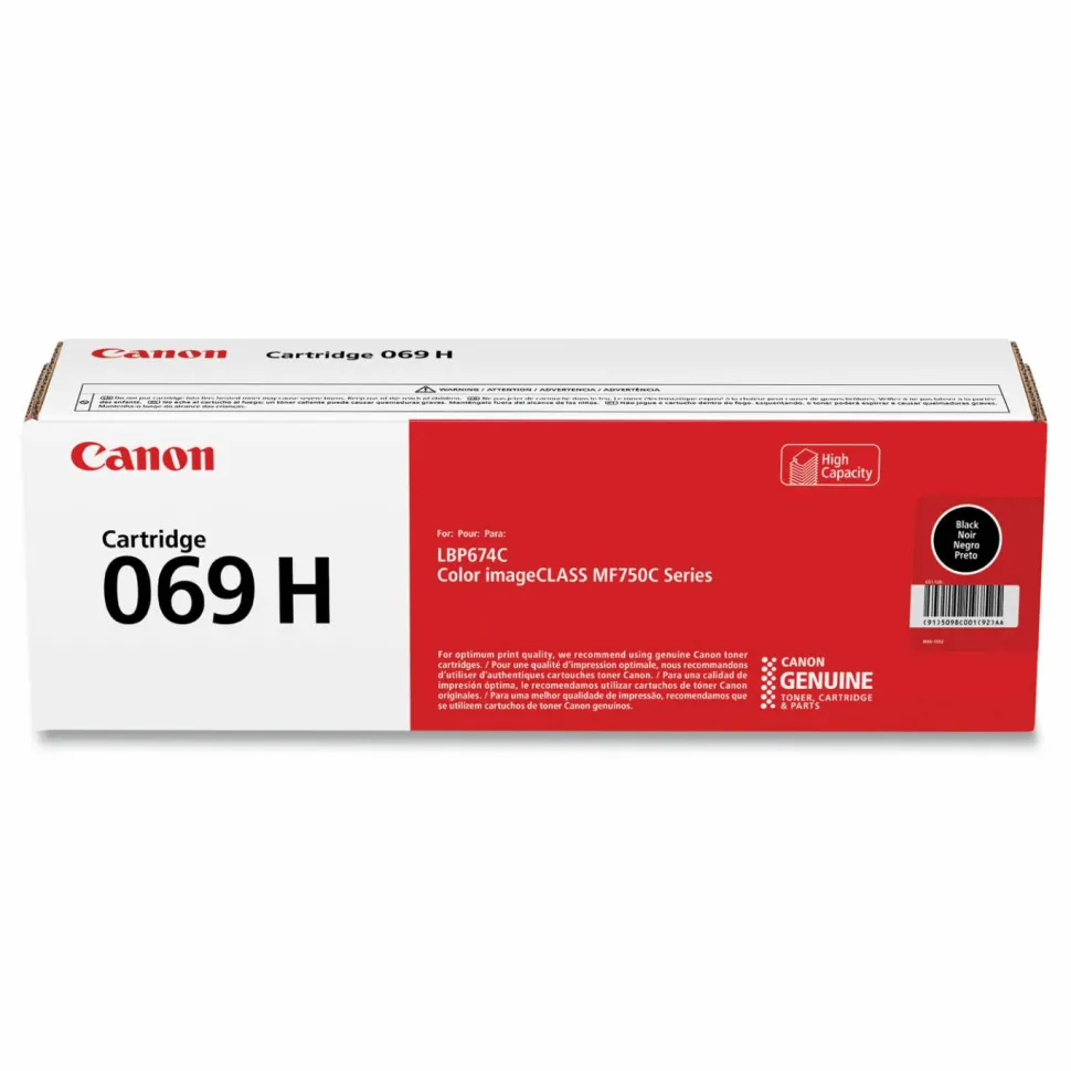 Canon 5098C001 (069 H) High-Yield Toner, 7,600 Page-Yield, Black
