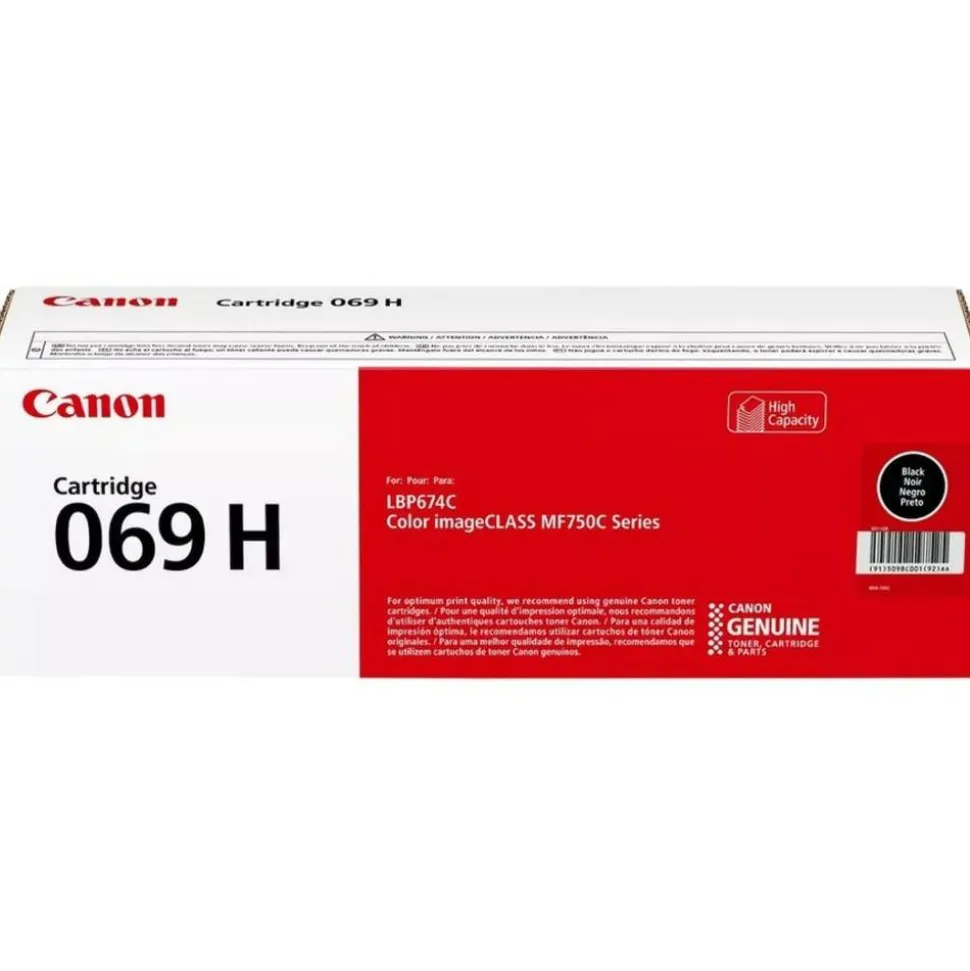 Canon 5098C001 (069 H) High-Yield Toner, 7,600 Page-Yield, Black