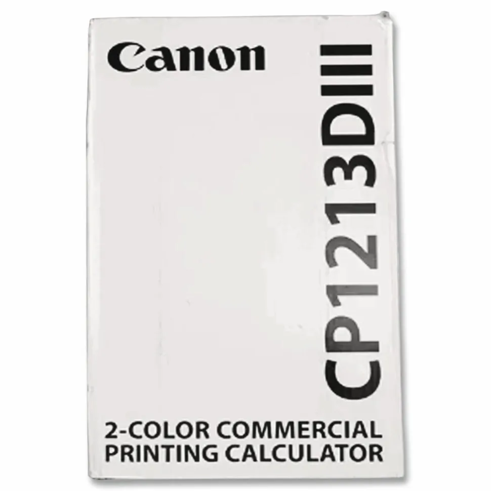 Canon CP1213DIII 12-Digit Heavy-Duty Commercial Desktop Printing Calculator, Black/Red Print, 4.8 Lines/Sec