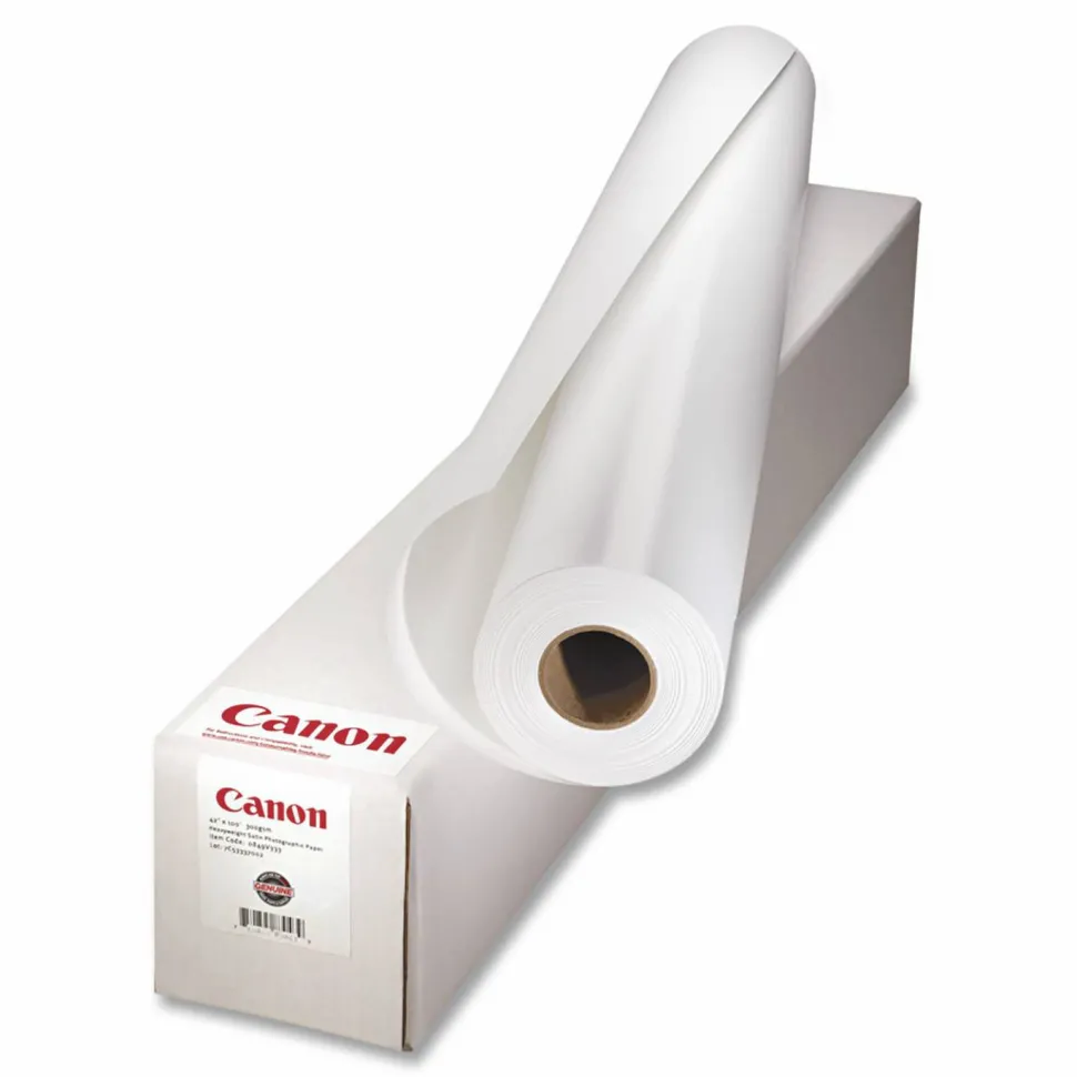Canon Glossy Photographic Paper Roll, 3" Core, 10 mil, 36" x 100 ft, Glossy White