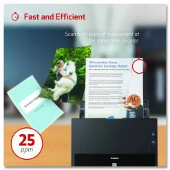 Canon imageFORMULA DR-C225 II Office Document Scanner, 600 dpi Optical Resolution, 30-Sheet Duplex Auto Document Feeder