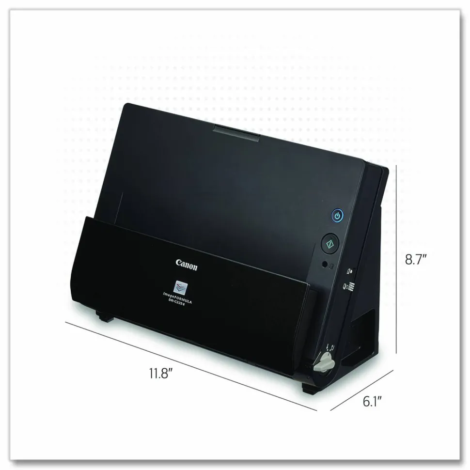 Canon imageFORMULA DR-C225 II Office Document Scanner, 600 dpi Optical Resolution, 30-Sheet Duplex Auto Document Feeder