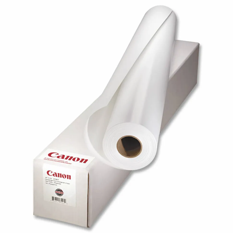 Canon Satin Photographic Paper Roll, 3" Core, 10 mil, 36" x 100 ft, Satin White