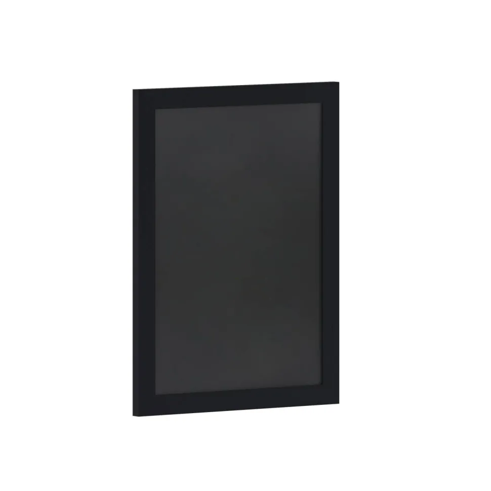 Canterbury 18" x 24" Black Wall Mount Magnetic Chalkboard Sign with Eraser, Hanging Wall Chalkboard Memo Board for Home, School, or Business