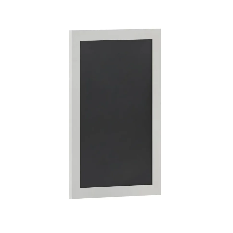 Canterbury 20" x 30" White Wall Mount Magnetic Chalkboard Sign with Eraser, Hanging Wall Chalkboard Memo Board for Home, School, or Business