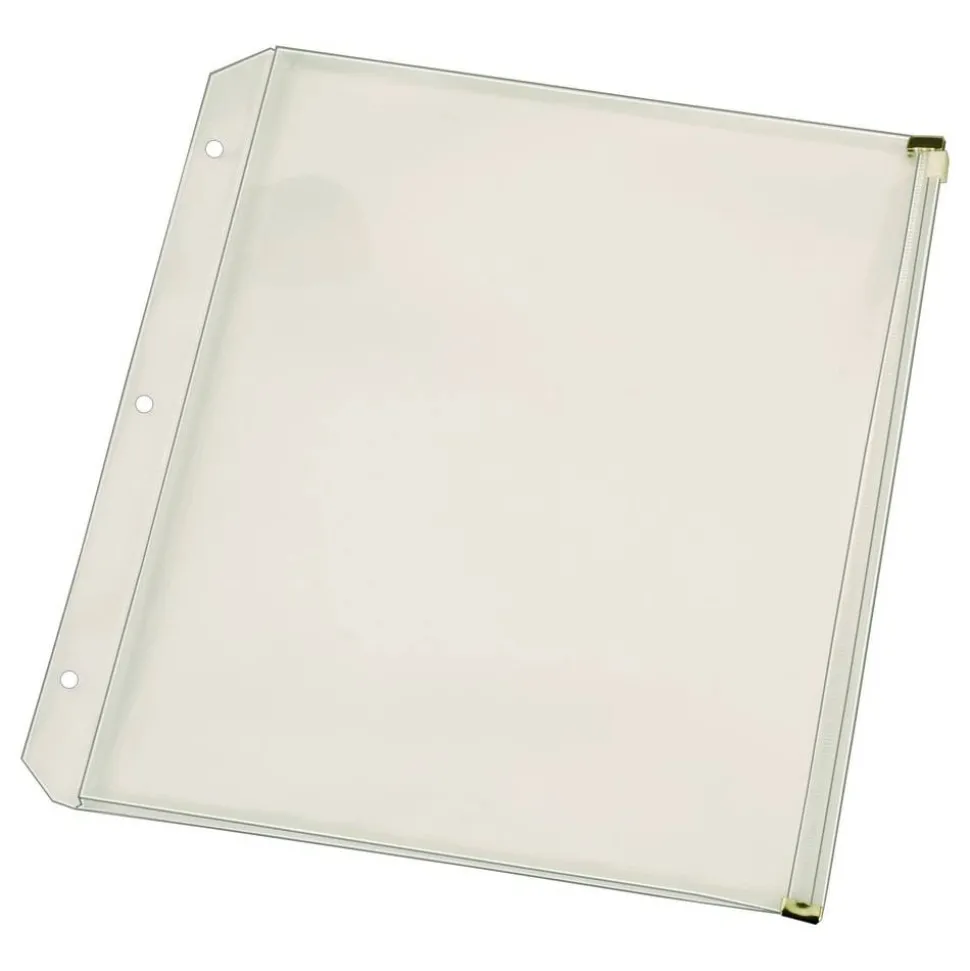 Cardinal Expanding Zipper Binder Pocket, Clear, Pack Of 3
