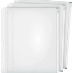 Cardinal Expanding Zipper Binder Pocket, Clear, Pack Of 3