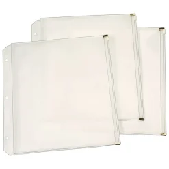 Cardinal Expanding Zipper Binder Pocket, Clear, Pack Of 3