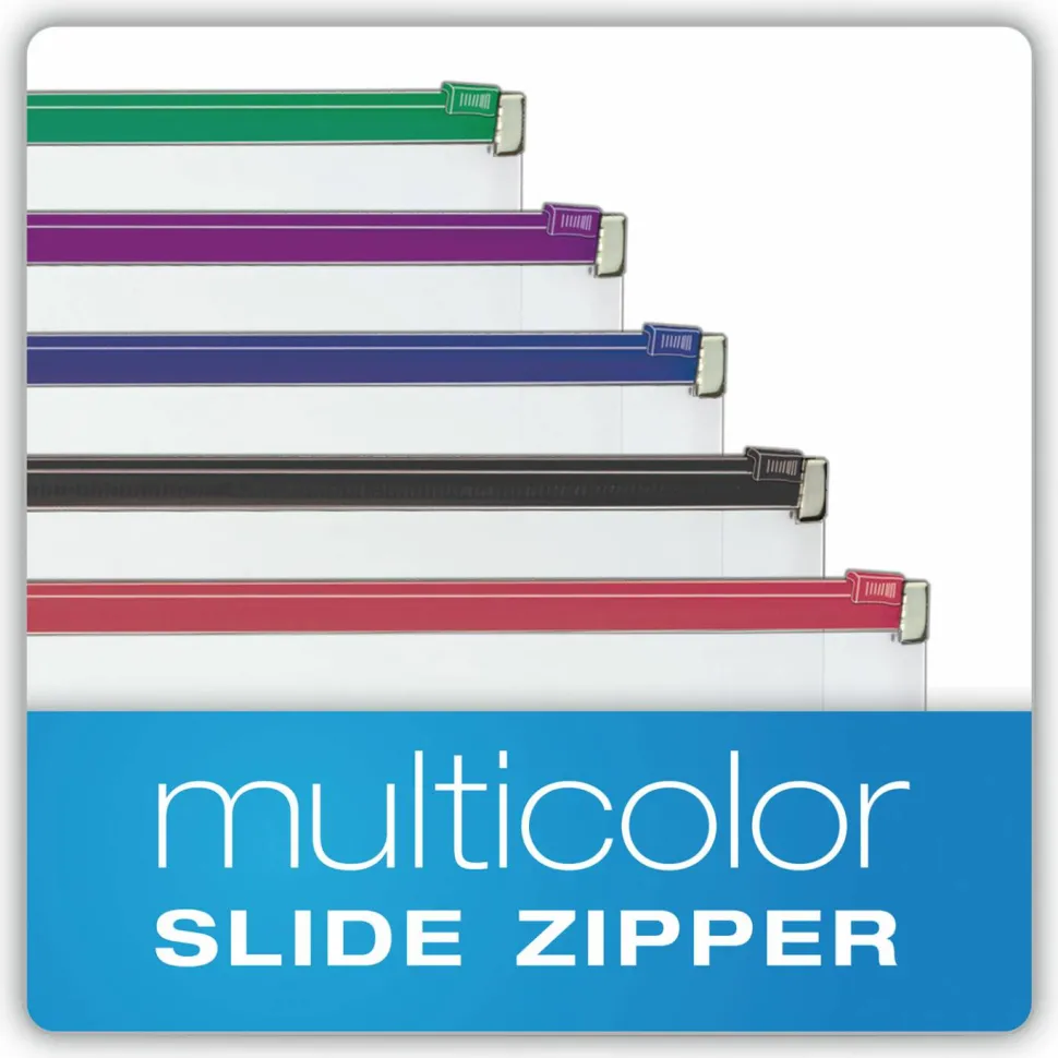 Cardinal Zipper Binder Pockets - 0.50" Maximum Capacity - 100x Sheet Capacity - 14650, 5/PK