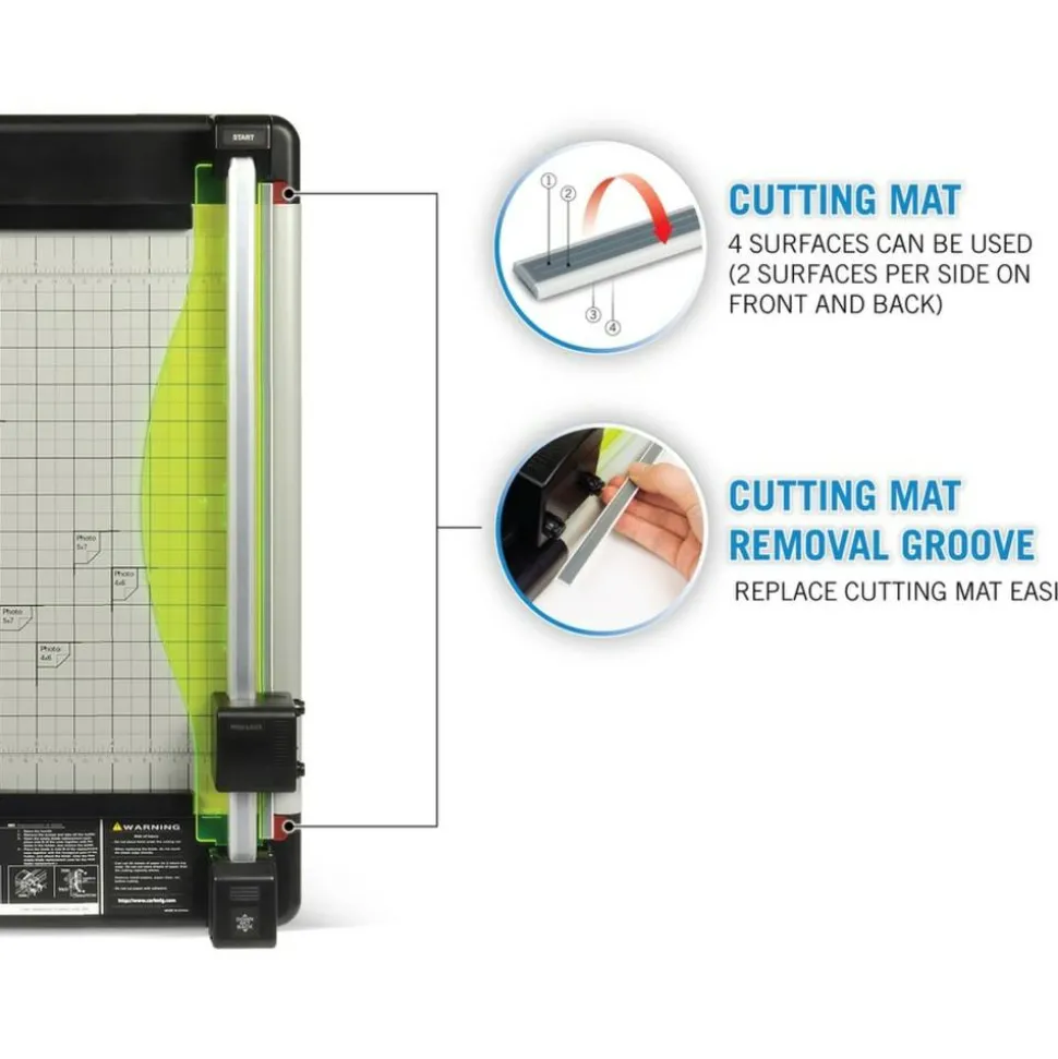 Carl DC-220 Heavy-Duty Rotary Paper Trimmer, 15"