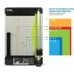Carl DC-220 Heavy-Duty Rotary Paper Trimmer, 15