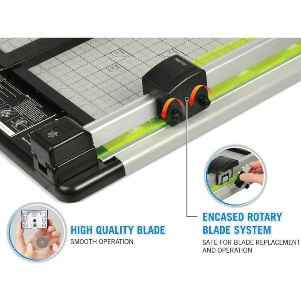 Carl DC-220 Heavy-Duty Rotary Paper Trimmer, 15"