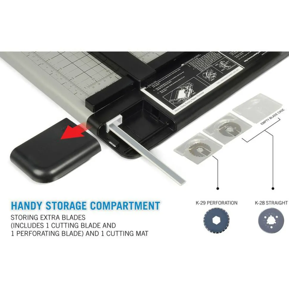 Carl DC-210 Heavy-Duty Rotary Paper Trimmer, 12"
