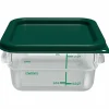 Carlisle Squares Polycarbonate Food Storage Container, 2 qt, 7.13 x 7.13 x 3.8, Clear, Plastic