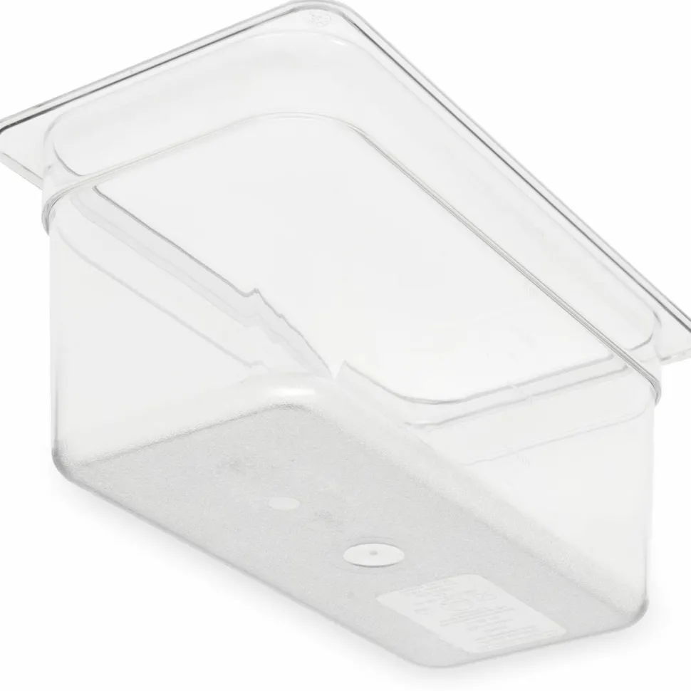 Carlisle StorPlus Polycarbonate Food Pan, 5.7 qt, 6.88 x 12.75 x 6, Clear, Plastic
