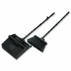 Carlisle Duo-Pan Upright Dust Pan and Broom, 11.8 x 36, 24.5" Handle, Plastic, Black