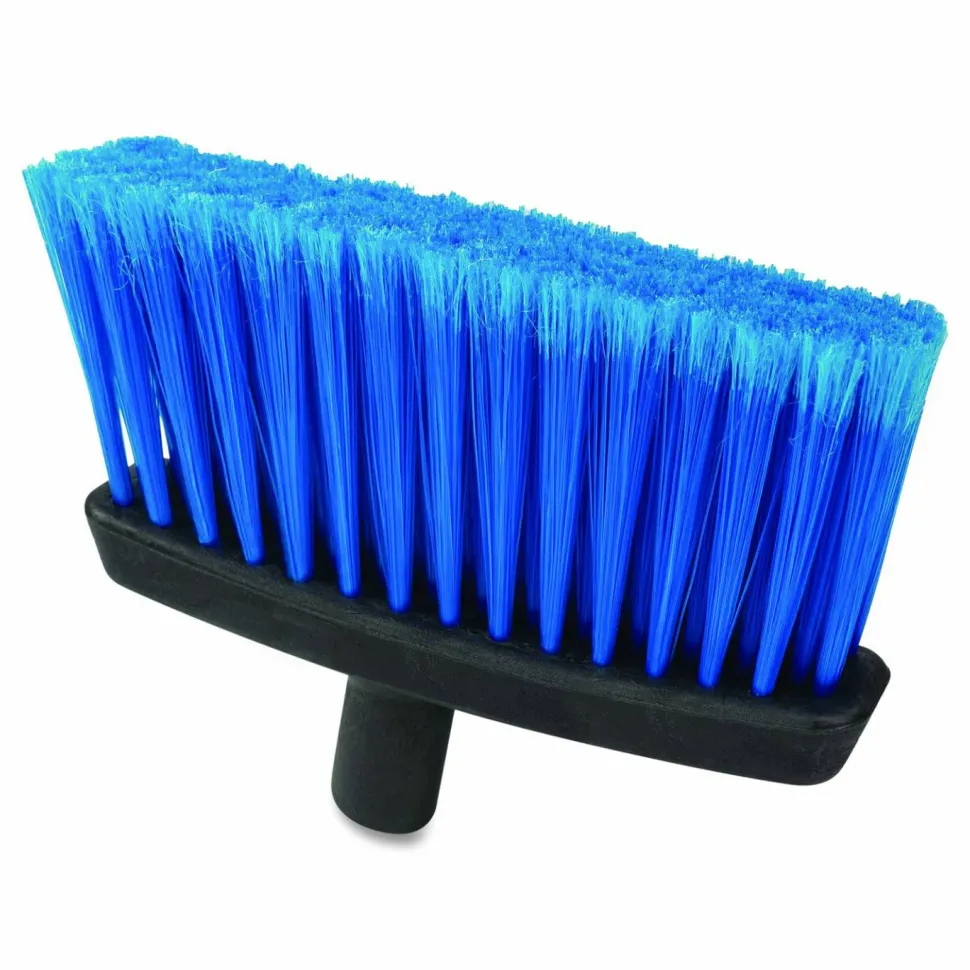 Carlisle Duo-Sweep Flagged Light Industrial Broom Head, 12" Length, Blue/Black