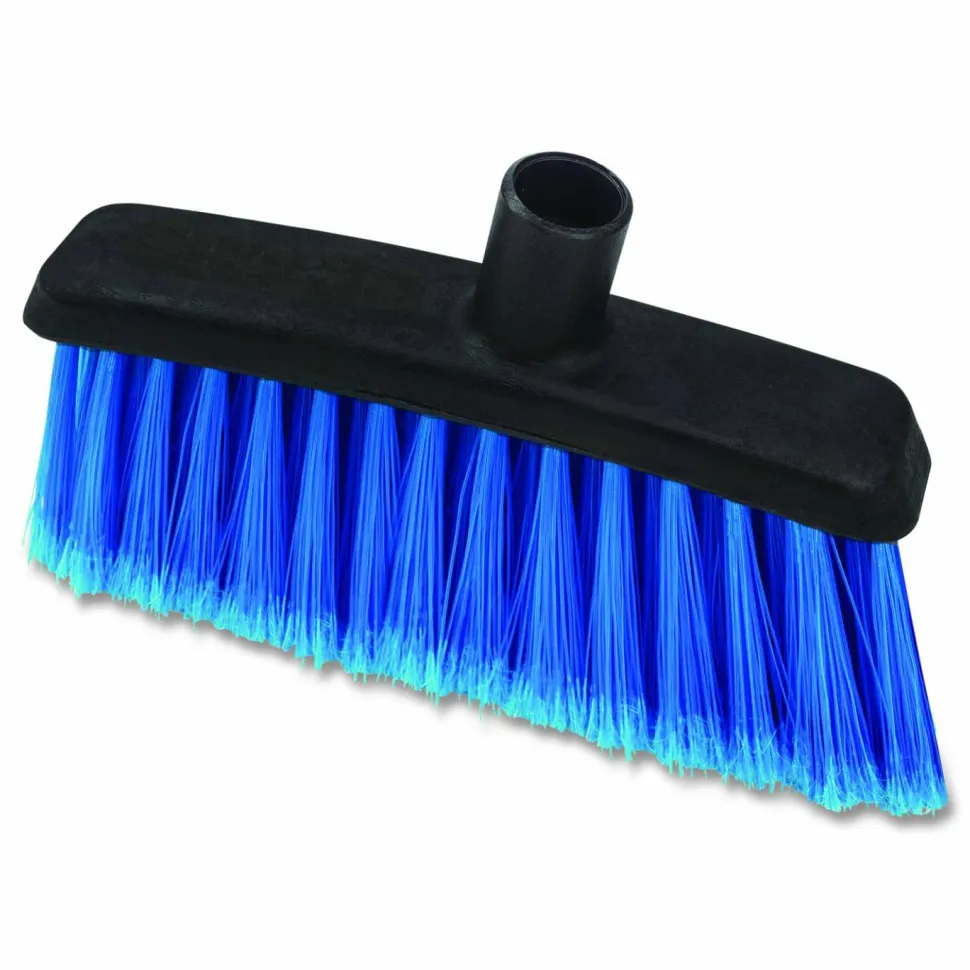 Carlisle Duo-Sweep Flagged Light Industrial Broom Head, 12" Length, Blue/Black