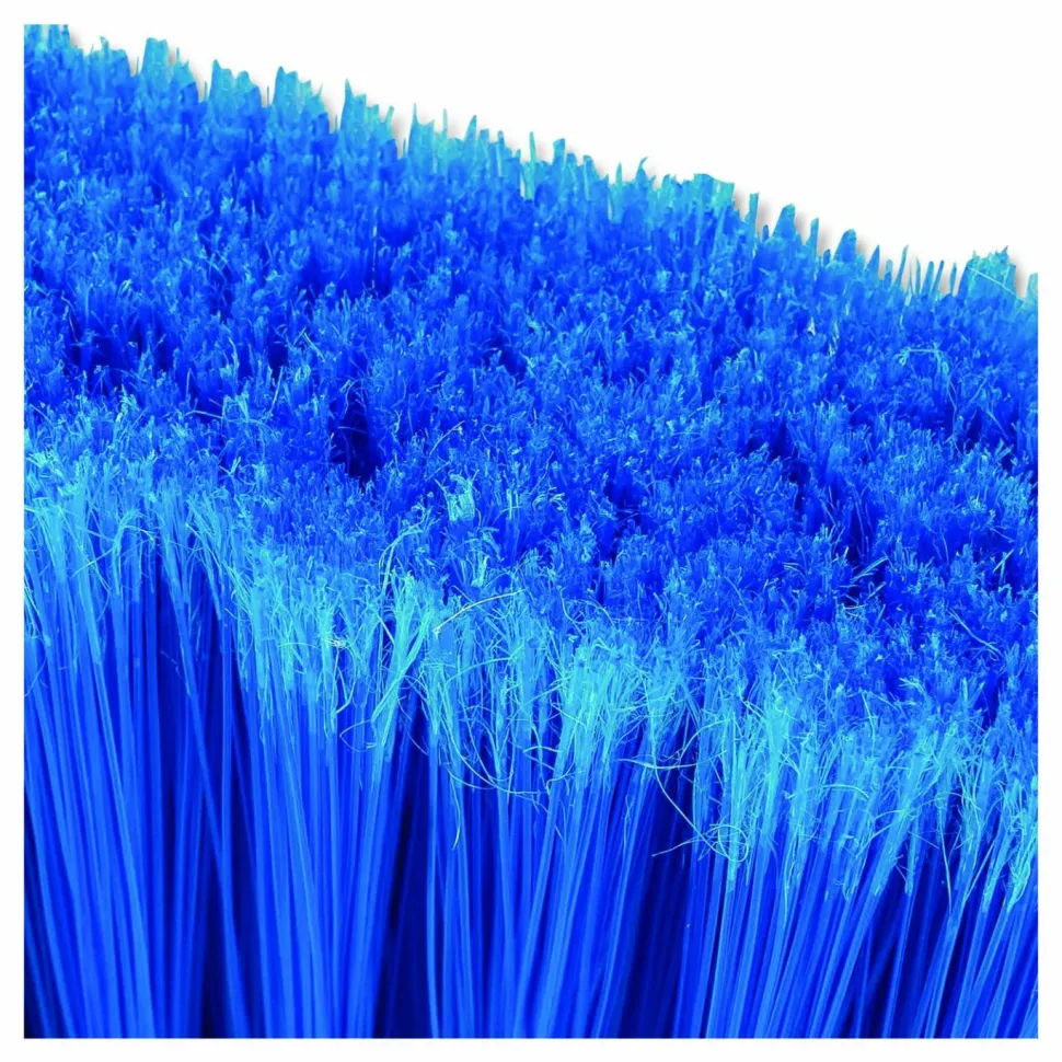 Carlisle Duo-Sweep Flagged Light Industrial Broom Head, 12" Length, Blue/Black
