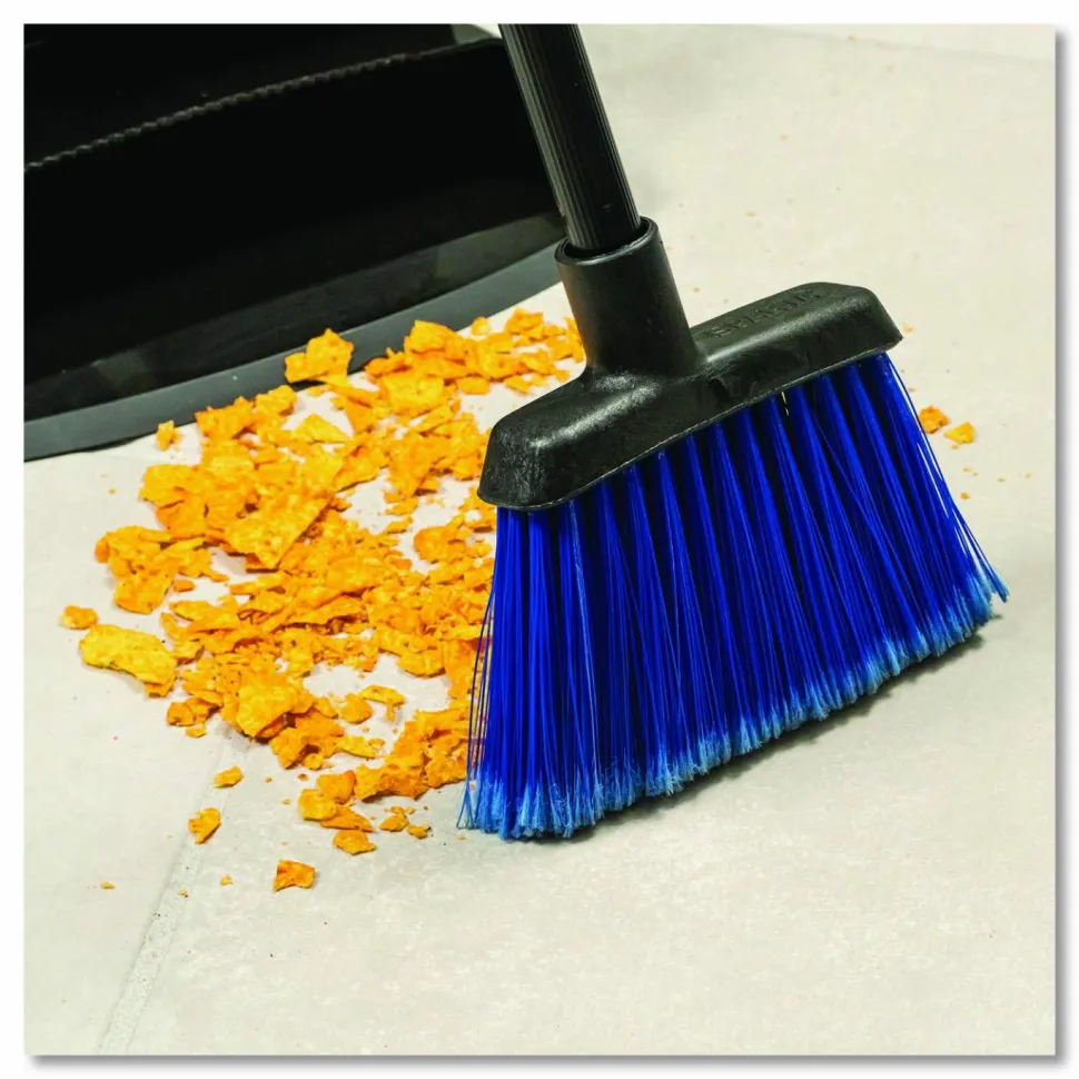 Carlisle Duo-Sweep Flagged Light Industrial Broom Head, 12" Length, Blue/Black