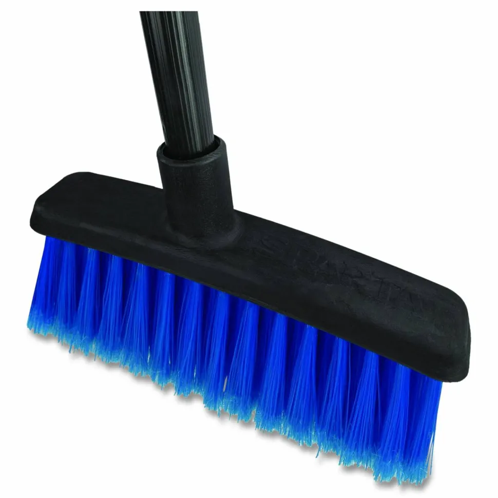 Carlisle Duo-Sweep Flagged Light Industrial Broom Head, 12" Length, Blue/Black