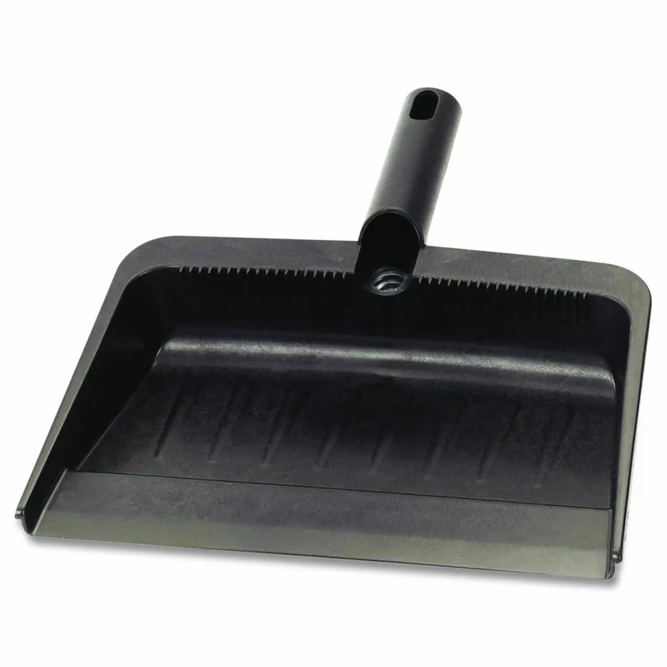 Carlisle Flo-Pac Flexible Plastic Dustpan, 8 x 12, Plastic, Black