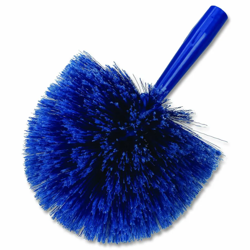 Carlisle Flo-Pac Round Duster with Soft Flagged PVC Bristles, 7", Blue, Dozen