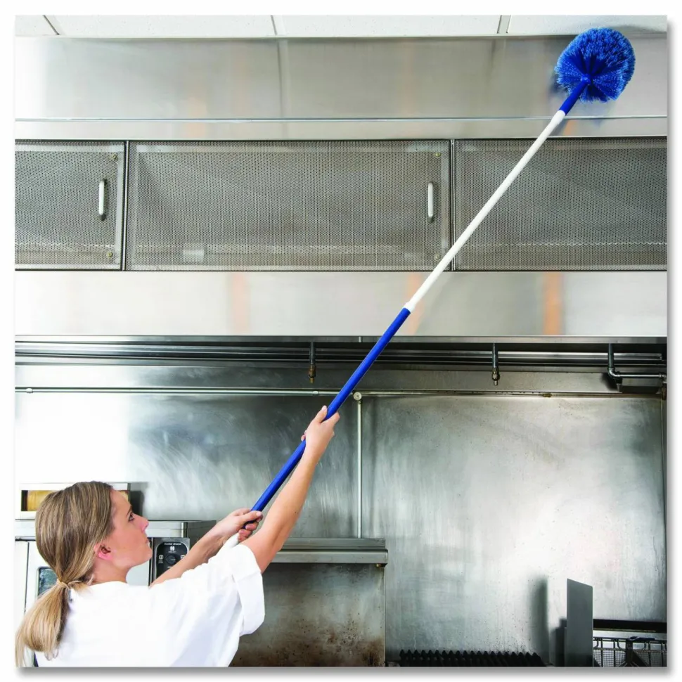 Carlisle Flo-Pac Round Duster with Soft Flagged PVC Bristles, 7", Blue, Dozen